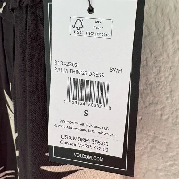 Volcom Black and White Mini Dress - Picture 6 of 7
